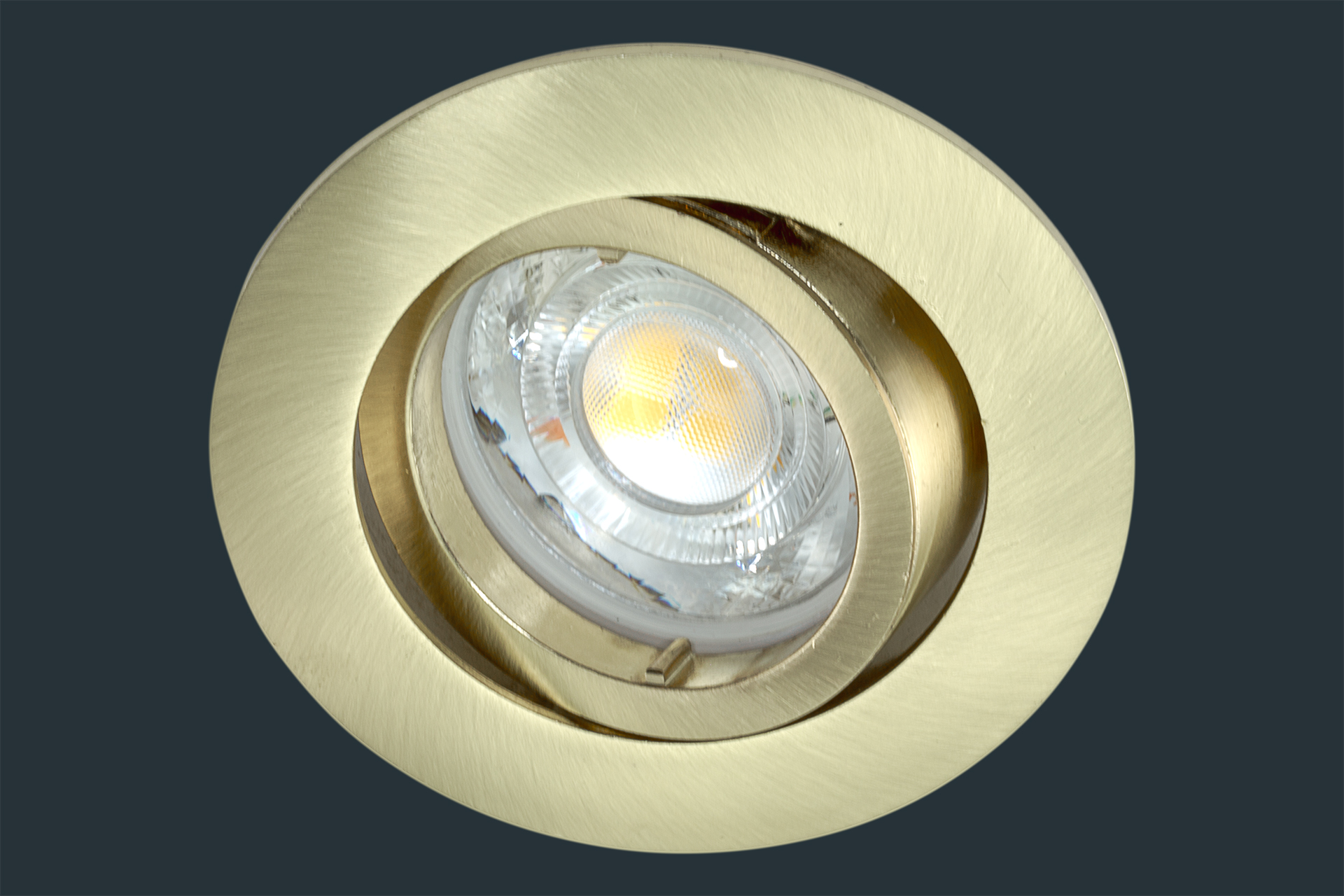 Bajo-messing-01 LED Einbaustrahler Oley Leuchten® GU10 ECO