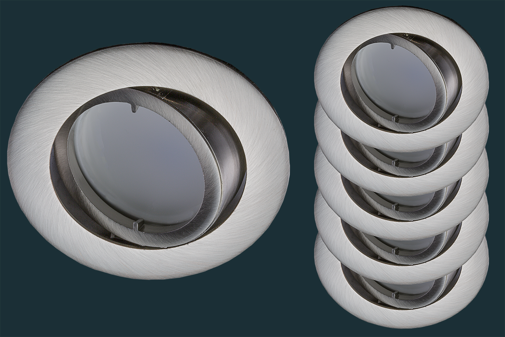 5er-set-led-einbaustrahler-flach-flat-dim-120-matt-chrom-881461 5er Set LED Einbaustrahler flach FLAT DIM 120, matt-chrom