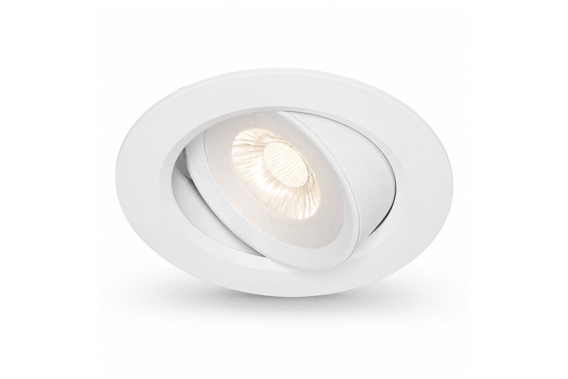 LED Einbaustrahler NUVA weiß schwenkbar – 230V ohne Trafo, flach