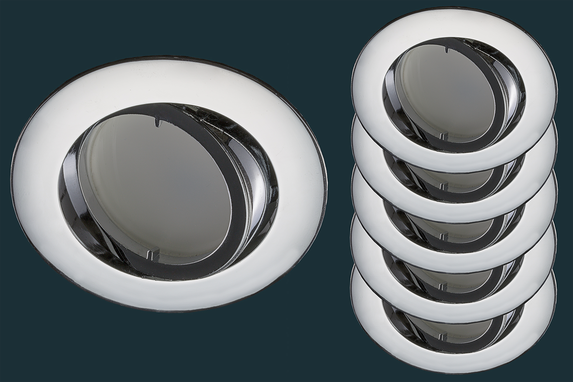 5er-set-led-einbaustrahler-flach-flat-dim-120-chrom-881462 5er Set LED Einbaustrahler flach FLAT DIM 120, matt-chrom