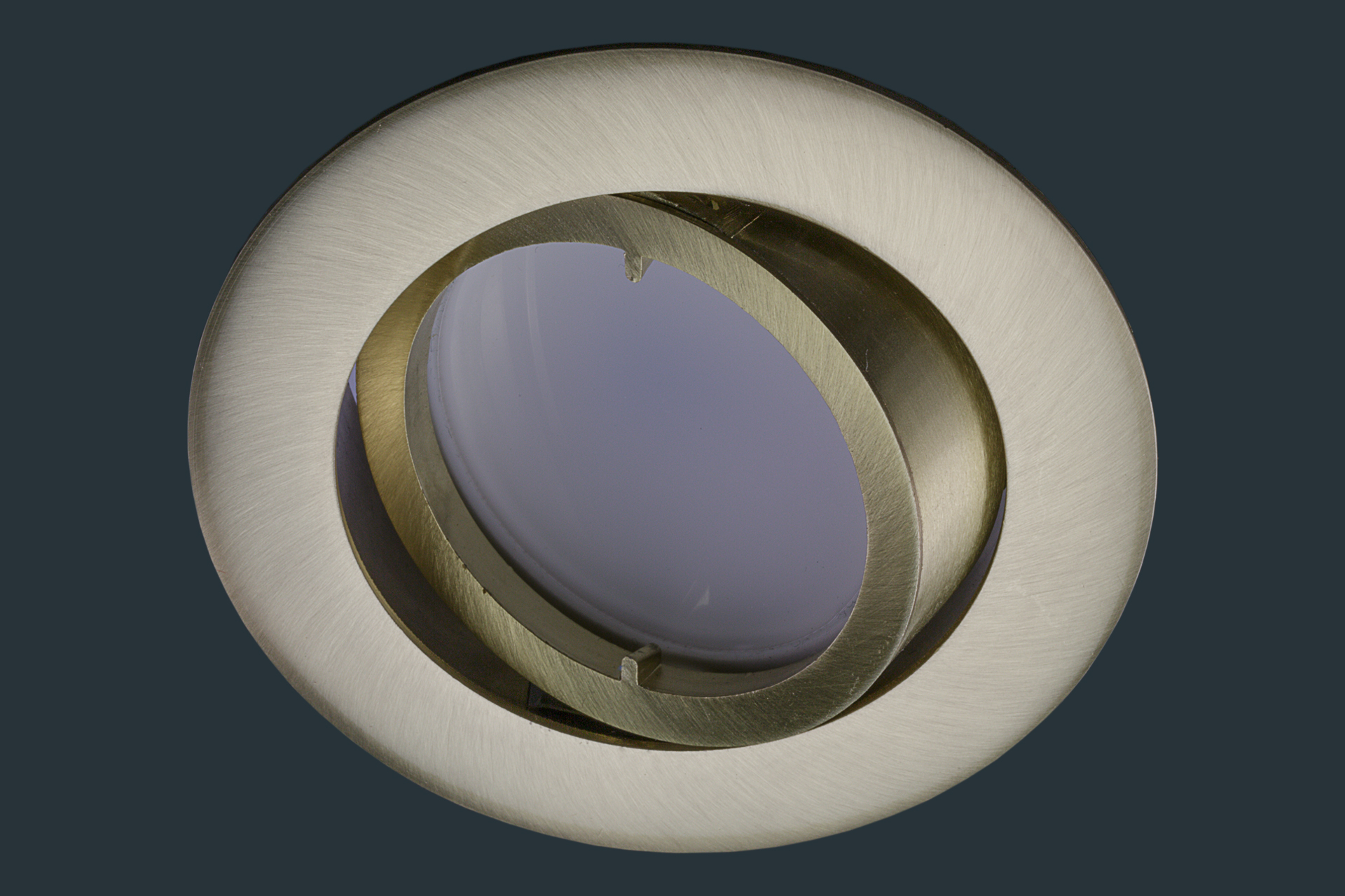 LED Einbaustrahler flach FLAT DIM 120, matt-messing