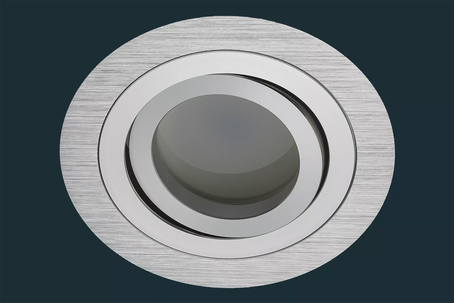 5er LED Einbaustrahler Set FLAT DIM rund aus Alu von Oley
