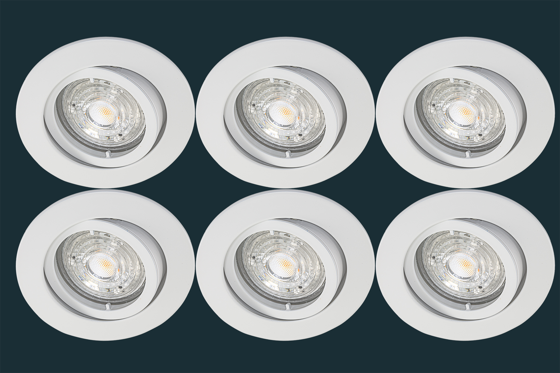6er Set LED Einbaustrahler Osram Superstar weiß, warmweiß