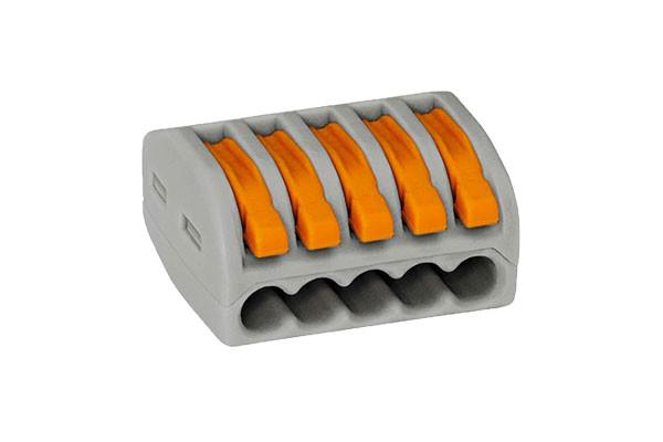 Verbindungsklemme 5 x 0,08-4 mm² Polzahl: 1, grau