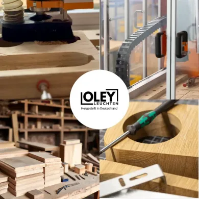 Manufaktur in Bremen: Holzbearbeitung und CNC-Fertigung für Oley Leuchten